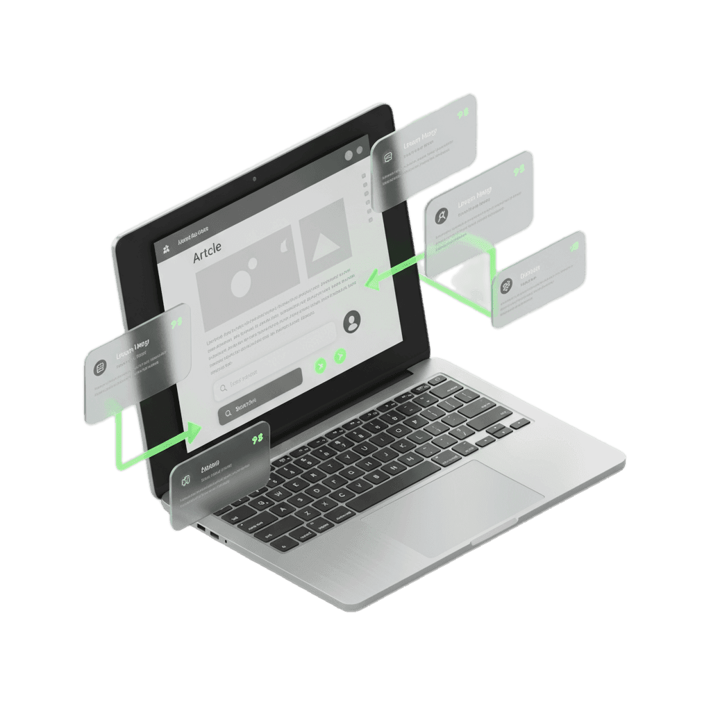 Создает статьи